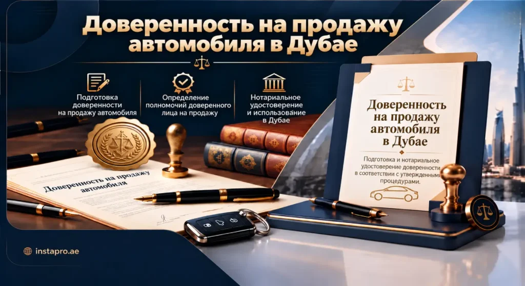 Доверенность на продажу автомобиля в Дубае
