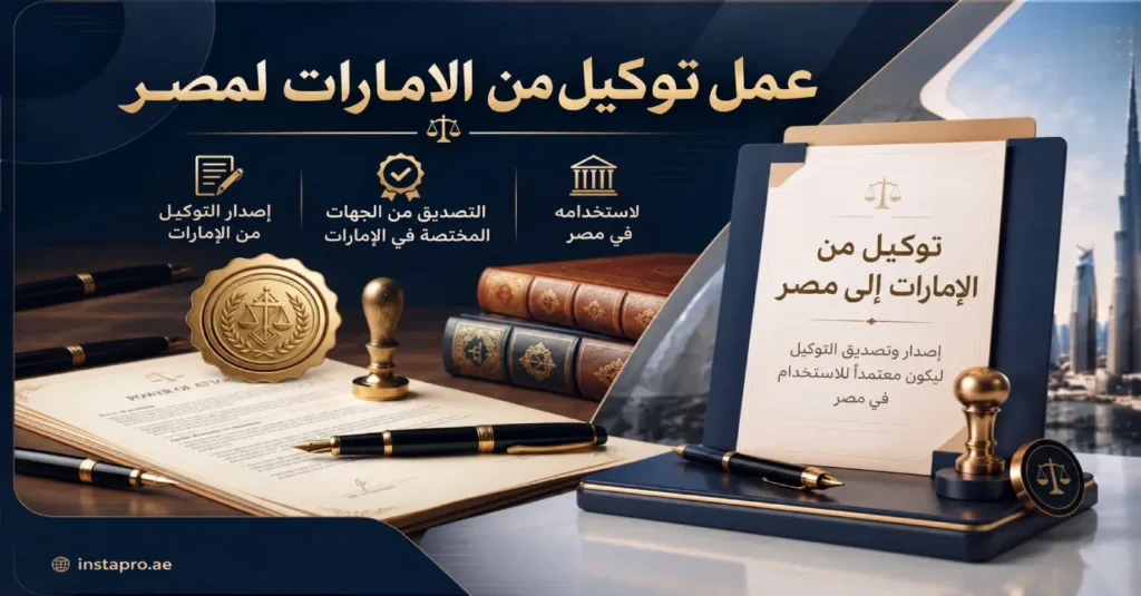 عمل توكيل من الامارات لمصر